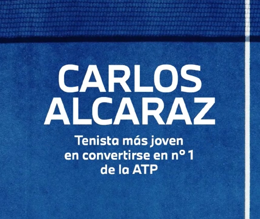 Carlos Alcaraz, tenista más joven en convertirse en nº1 de la ATP